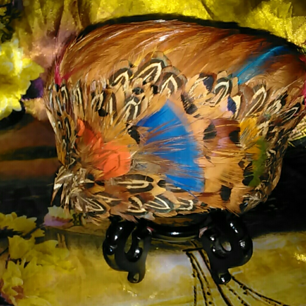 VINTAGE PHEASANT HAT OR HEADBAND